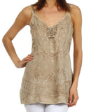 Sakkas Kavita Stonewashed Rayon Tank Top