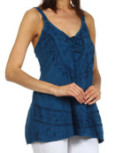 Sakkas Kavita Stonewashed Rayon Tank Top