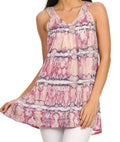 Sakkas Naya Sequin Embroidered Relaxed Fit Sleeveless V-Neck Top#color_Mauve