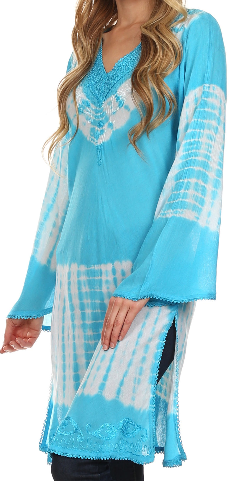 Sakkas Aaheli Tie-Dye Tunic Top / Blouse / Cover Up