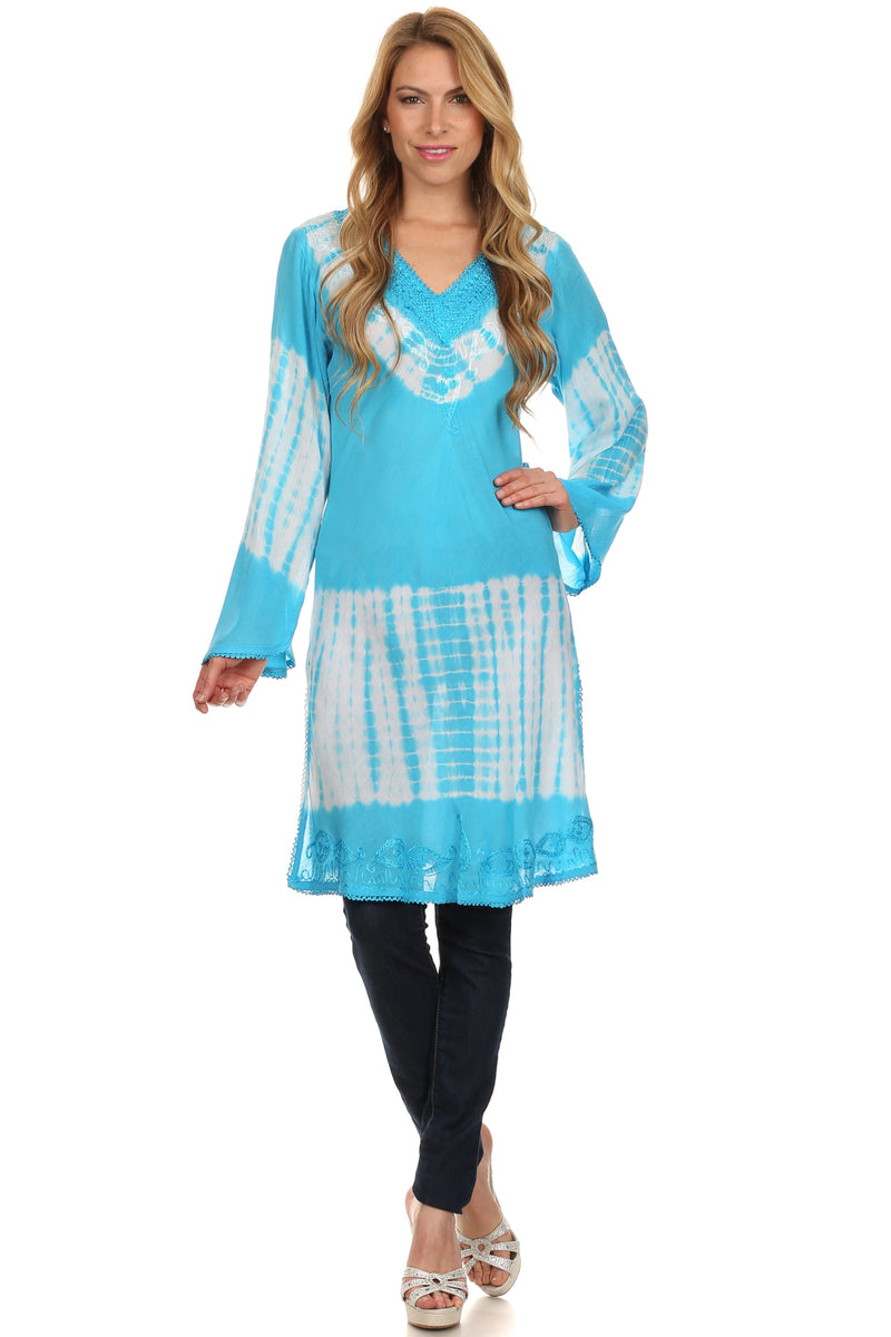 Sakkas Aaheli Tie-Dye Tunic Top / Blouse / Cover Up