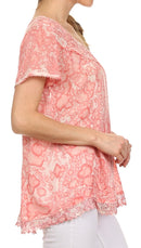 Sakkas Charolette Embroidery And Seqiun Accents Blouse