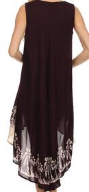 Sakkas Abby  Embroidered Batik Hi-Lo Top / Blouse