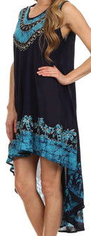 Sakkas Abby  Embroidered Batik Hi-Lo Top / Blouse