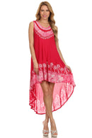 Sakkas Abby  Embroidered Batik Hi-Lo Top / Blouse