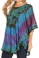 Sakkas Sunia Tie Dye Caftan Sleeve Blouse | Cover Up