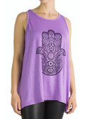 Sakkas Juliana Womens Summer Sleeveless Tank Top Printed Dashiki Jersey Knit#color_17305-Purple