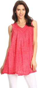 Sakkas Larissa V-Neck Animal Print Tank