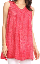 Sakkas Larissa V-Neck Animal Print Tank
