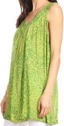 Sakkas Larissa V-Neck Animal Print Tank
