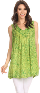 Sakkas Larissa V-Neck Animal Print Tank
