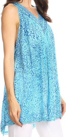 Sakkas Larissa V-Neck Animal Print Tank