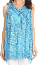 Sakkas Larissa V-Neck Animal Print Tank