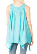 Sakkas Ligia Womne's Sleeveless Classic Casual Tank Top Loose Fit Summer Tie Dye