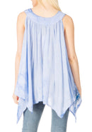 Sakkas Ligia Womne's Sleeveless Classic Casual Tank Top Loose Fit Summer Tie Dye