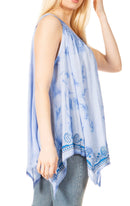 Sakkas Ligia Womne's Sleeveless Classic Casual Tank Top Loose Fit Summer Tie Dye