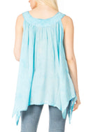 Sakkas Ligia Womne's Sleeveless Classic Casual Tank Top Loose Fit Summer Tie Dye