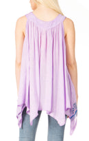 Sakkas Ligia Womne's Sleeveless Classic Casual Tank Top Loose Fit Summer Tie Dye