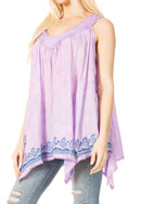 Sakkas Ligia Womne's Sleeveless Classic Casual Tank Top Loose Fit Summer Tie Dye