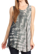 Sakkas Saba Womens Summer Casual Everyday Tie-dye Tunic Tank Top Light and Soft