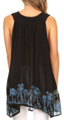Sakkas Oasis Gauzy Crepe Sleeveless Blouse