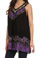 Sakkas Oasis Gauzy Crepe Sleeveless Blouse
