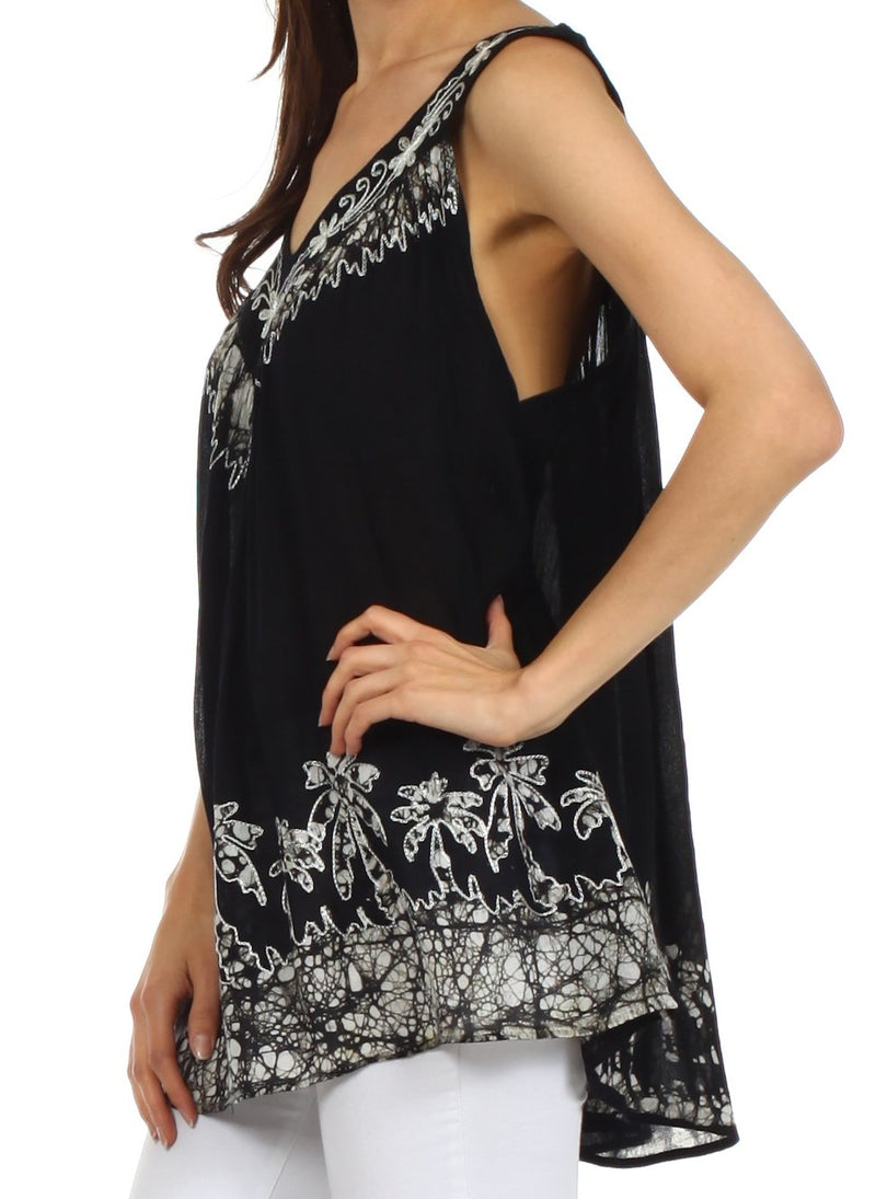 Sakkas Oasis Gauzy Crepe Sleeveless Blouse