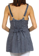 Sakkas Amelia Stonewashed Rayon Tank Top