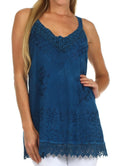 Sakkas Padma Stonewashed Rayon Tank Top#color_OceanBlue