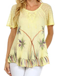 Sakkas Catalina Island Relaxed Fit Blouse#color_Buttercream