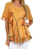 Sakkas Catalina Island Relaxed Fit Blouse#color_Copper