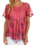 Sakkas Catalina Island Relaxed Fit Blouse#color_Mauve