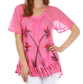Sakkas Catalina Island Relaxed Fit Blouse#color_Pink