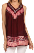 Sakkas Paradise Embroidered Relaxed Fit Blouse#color_Chocolate