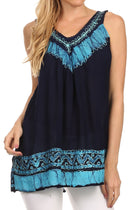 Sakkas Paradise Embroidered Relaxed Fit Blouse