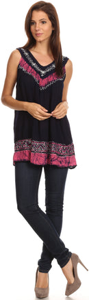 Sakkas Paradise Embroidered Relaxed Fit Blouse