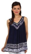 Sakkas Paradise Embroidered Relaxed Fit Blouse