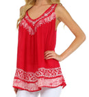 Sakkas Paradise Embroidered Relaxed Fit Blouse
