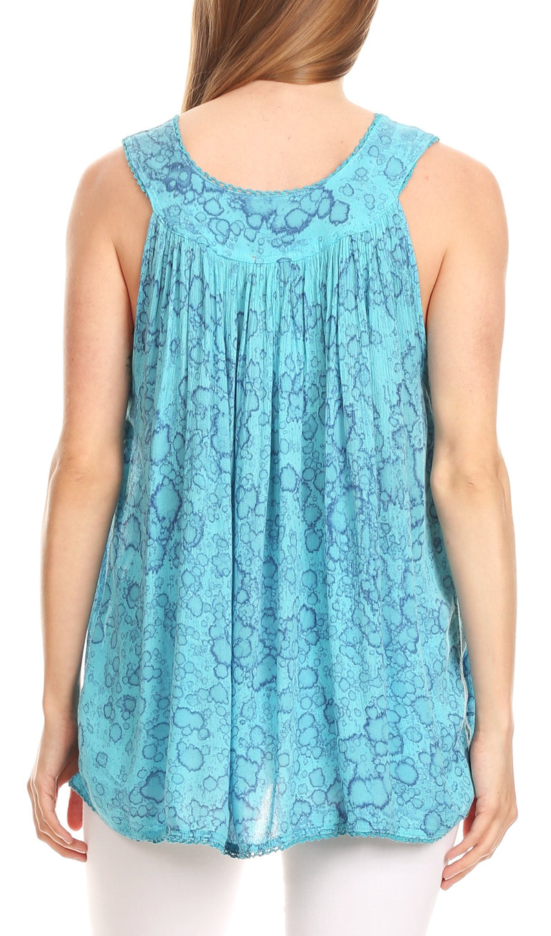 Sakkas Bohemian Summer Sleeveless Blouse