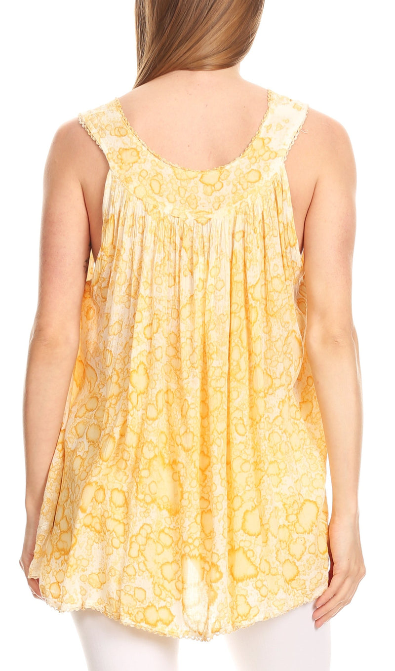 Sakkas Bohemian Summer Sleeveless Blouse