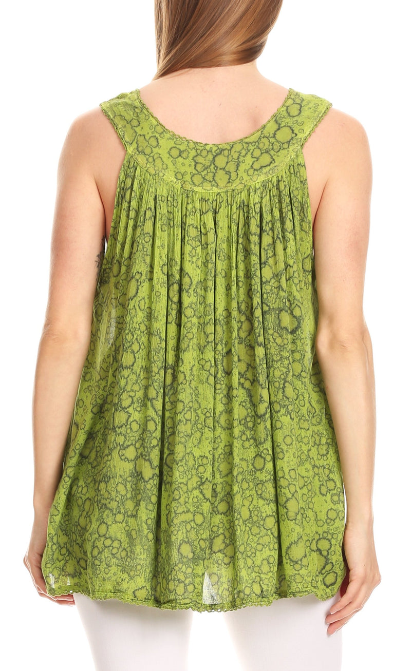 Sakkas Bohemian Summer Sleeveless Blouse