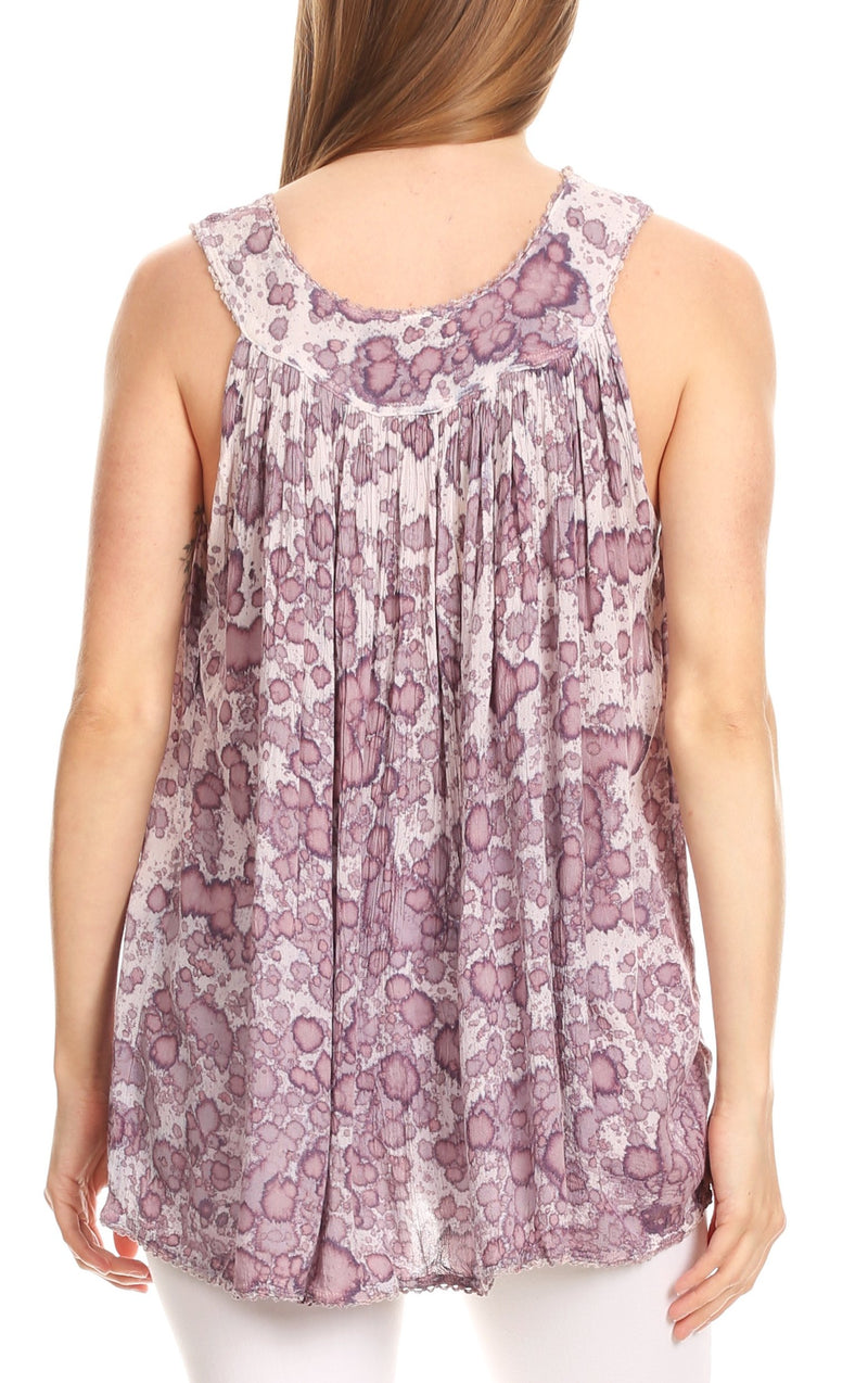 Sakkas Bohemian Summer Sleeveless Blouse