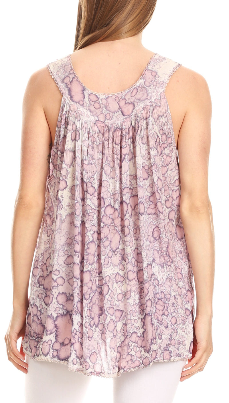 Sakkas Bohemian Summer Sleeveless Blouse