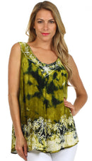 Sakkas Palmetto Batik Sleeveless Blouse