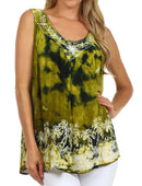 Sakkas Palmetto Batik Sleeveless Blouse