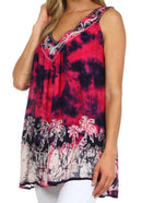 Sakkas Palmetto Batik Sleeveless Blouse