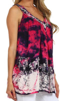 Sakkas Palmetto Batik Sleeveless Blouse