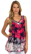 Sakkas Palmetto Batik Sleeveless Blouse