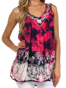 Sakkas Palmetto Batik Sleeveless Blouse