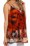 Sakkas Palmetto Batik Sleeveless Blouse